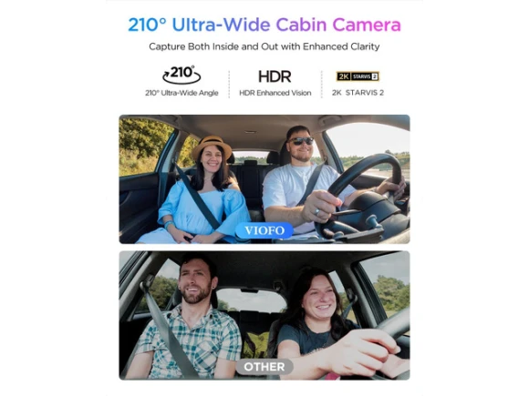 3-Channel Dash Camera — Dash Cam, VIOFO
