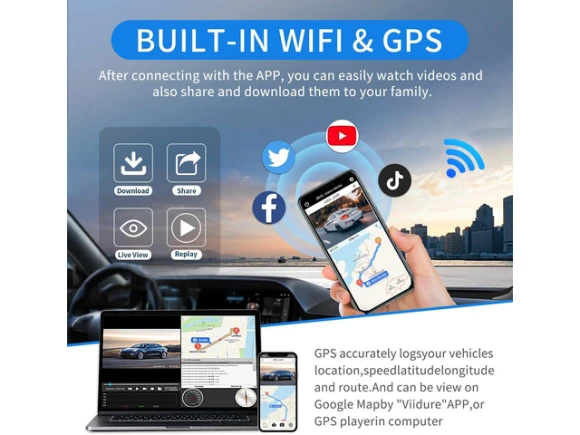 4-Channel Dash Camera with 64GB Card — Dash Cam, SOYE
