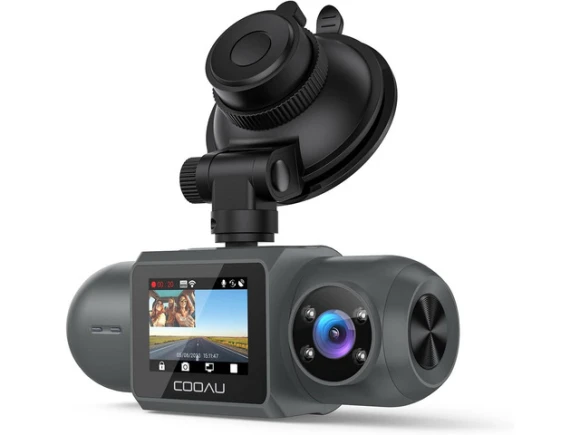 4K Dual Dash Cam with GPS, Wi-Fi and Infrared Night Vision — Dash Cam, COOAU