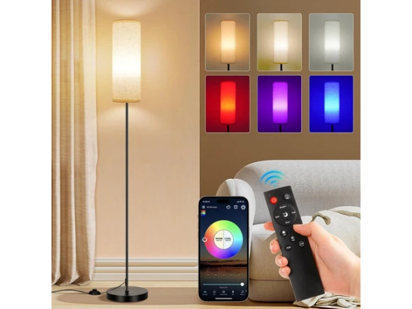 Beige Color-Changing Floor Lamp — Smart Lamps, FRIDEKO HOME