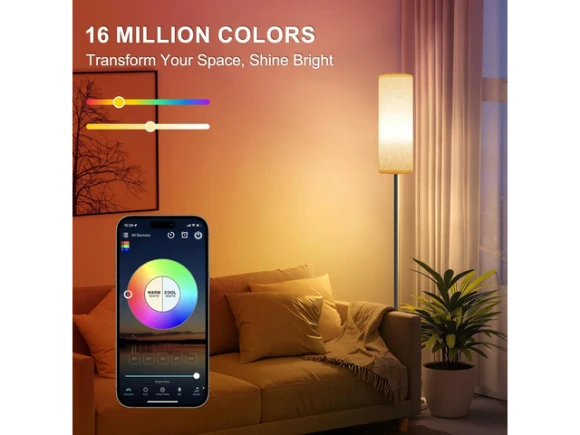 Beige Color-Changing Floor Lamp — Smart Lamps, FRIDEKO HOME