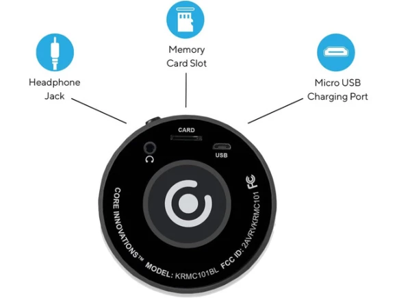Black Wireless Bluetooth Karaoke Microphone — Karaoke Machine, Core Innovations
