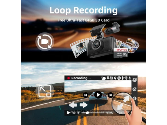 Dash Cam with 64GB SD Card — Dash Cam, Miofive