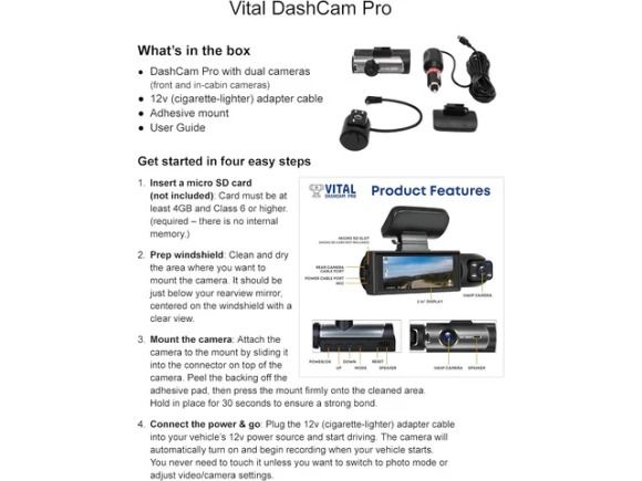 Dual Front-and-Rear Dash Camera — Dash Cam, SOYE