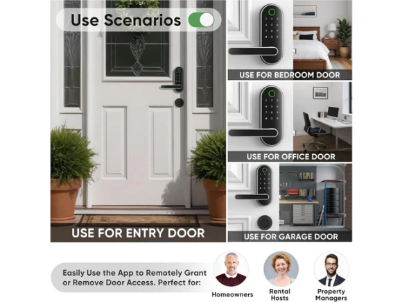 Fingerprint Digital Smart Lock, Silver — Smart Lock, SOYE