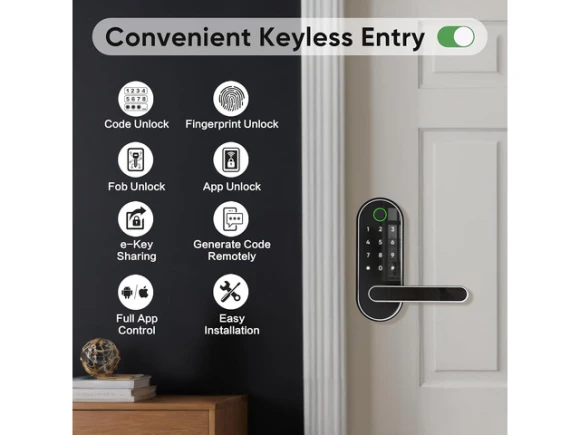 Fingerprint Digital Smart Lock, Silver — Smart Lock, SOYE