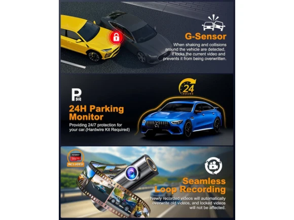Front and Rear Dual Dash Camera — Dash Cam, SOYE