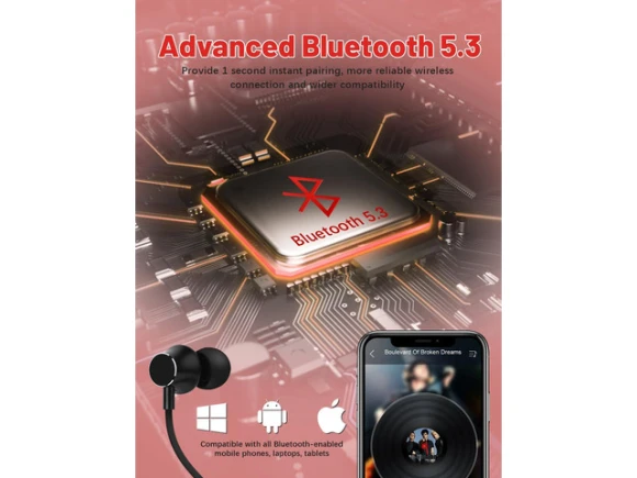 Neckband Bluetooth Headphones — Wireless Earbuds, SOYE