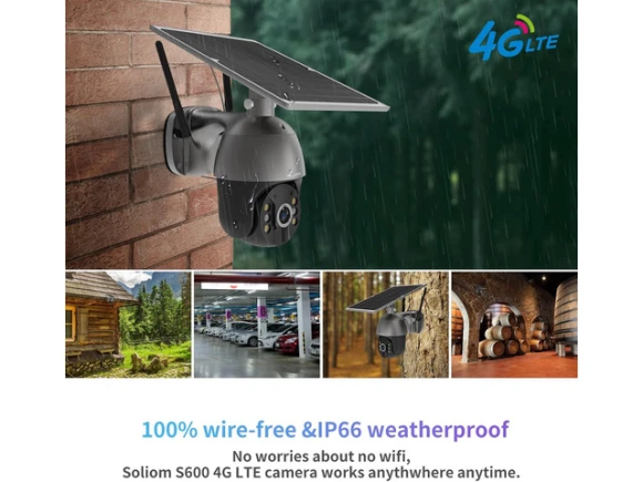Outdoor Solar-Powered Cellular Security Camera — Security Camera, SOLIOM