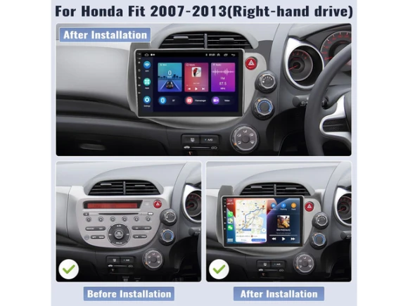 10.1-inch Android car stereo radio for Honda Fit/Jazz, 2008–2013, right drive, 2G+64G — Car Infotainment System, SIXWIN