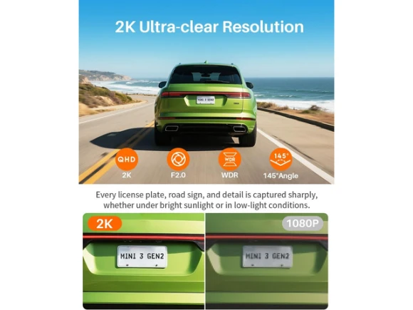 2K 1296P QHD Dash Camera — Dash Cam, KAWA