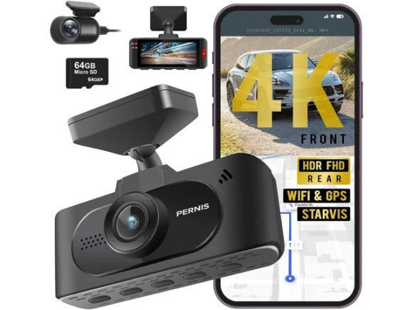 4K Front and Rear Dash Camera — Dash Cam, SOYE