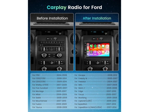 7-inch Car Stereo for Ford Vehicles — Car Infotainment System, Podofo