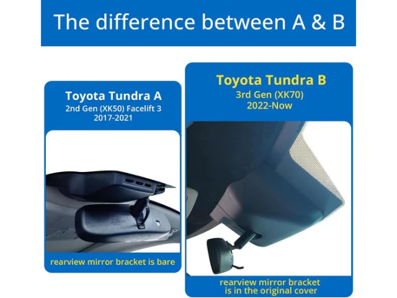 Front and Rear Dash Camera with 128GB Card for Toyota Tundra and Sequoia — Dash Cam, SOYE