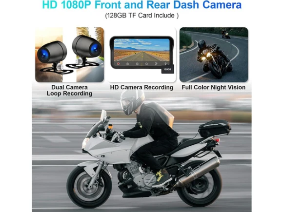 Motorcycle CarPlay Screen with 128G SD Card — Car Infotainment System, SOYE