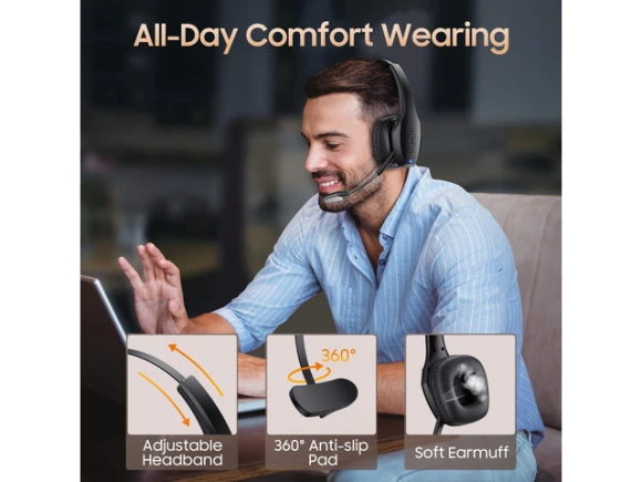 Black Trucker Bluetooth Headset — Wireless Earbuds, Mega Brand