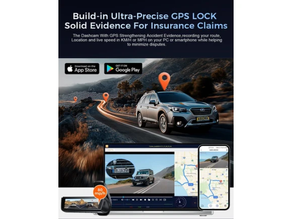 Front and Rear Dash Camera with 3.59-inch IPS Screen — Dash Cam, SUNIVISION