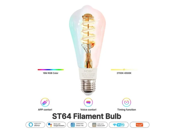 ST64 Edison LED Light Bulb — Smart Light Bulb, YINGHUA