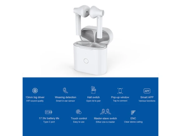 True wireless earbuds — Wireless Earbuds, QCY