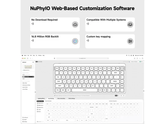 Air75 V3 wireless mechanical keyboard, Black — Bluetooth Keyboard, NuPhy