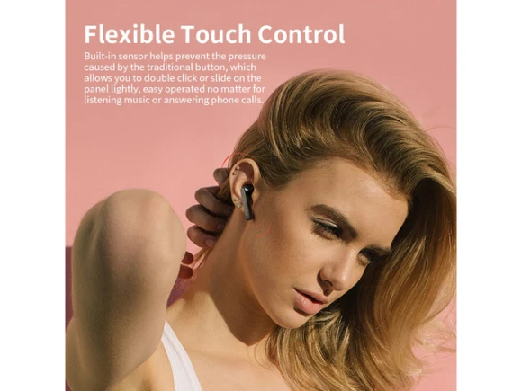 Black Wireless Earphones — Wireless Earbuds, QCY