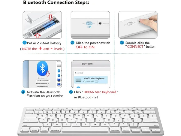 Compact Bluetooth Keyboard for Mac Computers — Bluetooth Keyboard, OMOTON