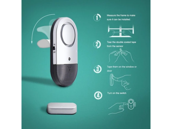 Door and Window Open Alarm Sensor, 3-Pack — Motion Sensor, upergo