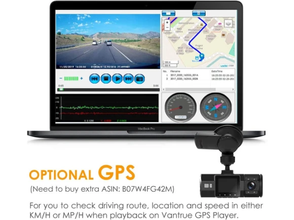 Dual-Camera Dash Cam with Infrared Night Vision — Dash Cam, VANTRUE