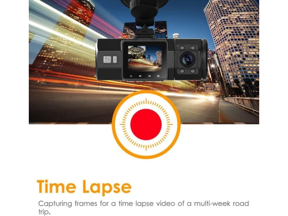 Dual-Camera Dash Cam with Infrared Night Vision — Dash Cam, VANTRUE