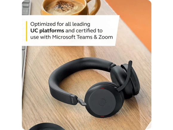 Evolve2 75 PC Wireless Headset with USB-C Bluetooth Adapter — Wireless Earbuds, Jabra