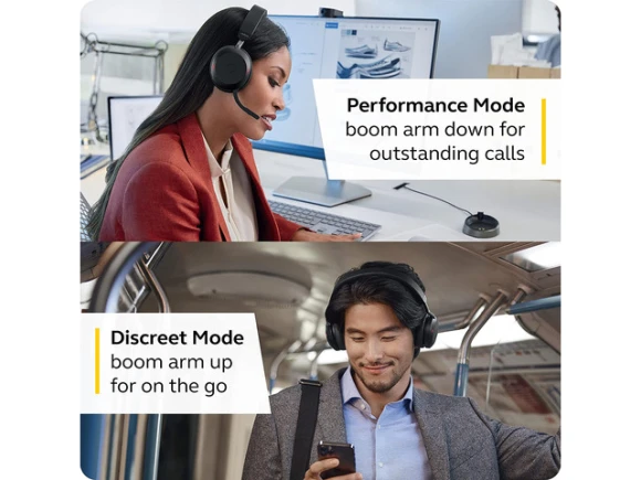 Evolve2 75 PC Wireless Headset with USB-C Bluetooth Adapter — Wireless Earbuds, Jabra