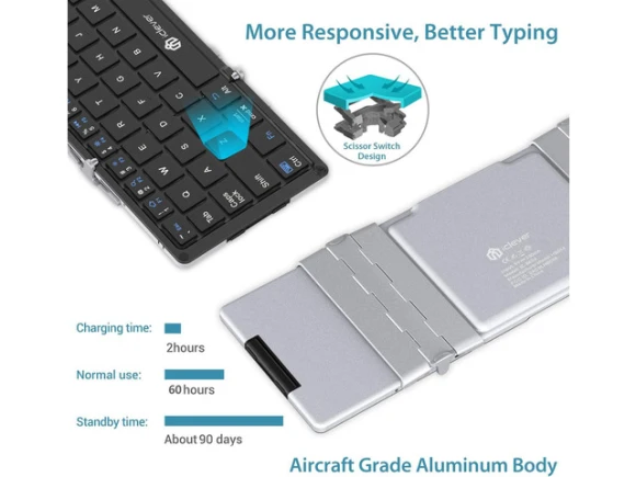 Foldable Bluetooth Keyboard BK08 — Bluetooth Keyboard, iClever