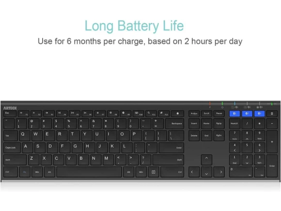 Full-Size Bluetooth Keyboard — Bluetooth Keyboard, Arteck