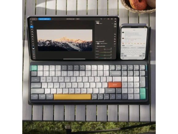 Grey Wireless Mechanical Keyboard — Bluetooth Keyboard, NuPhy