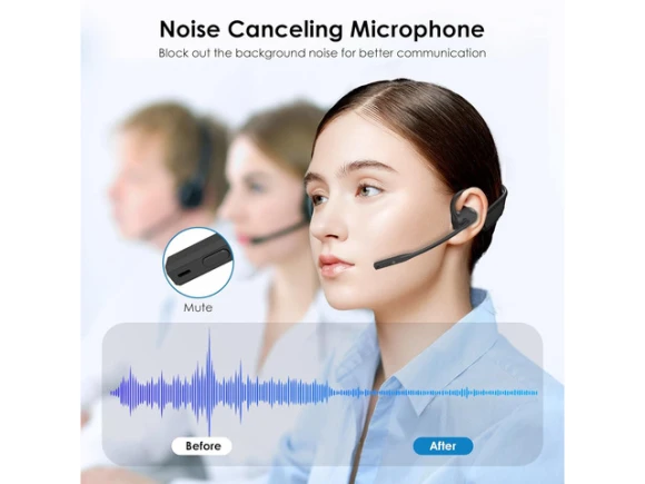Open-ear Bluetooth Headphones with Microphone — Wireless Earbuds, TUKO