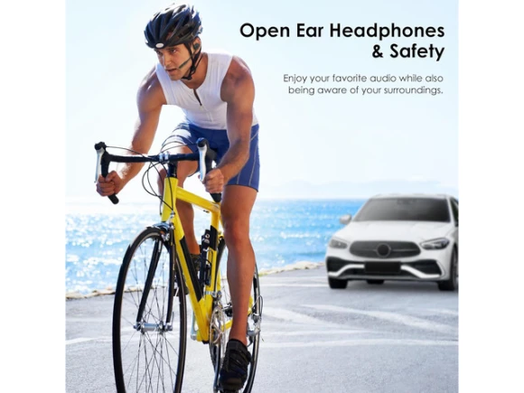 Open-ear Bluetooth Headphones with Microphone — Wireless Earbuds, TUKO