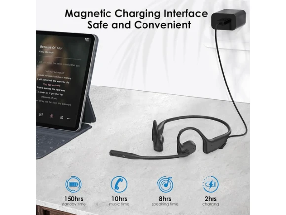 Open-ear Bluetooth Headphones with Microphone — Wireless Earbuds, TUKO