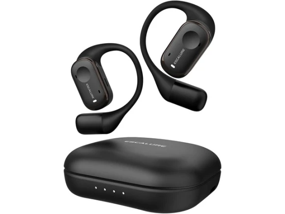 Open-Ear Headphones, Black — Wireless Earbuds, TUKO