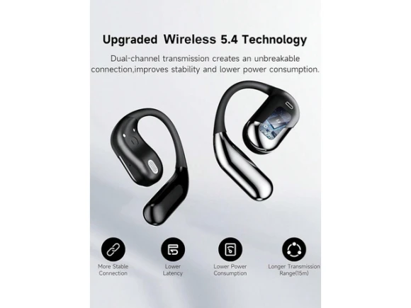 Open-Ear Headphones with Ear Hooks — Wireless Earbuds, TUKO
