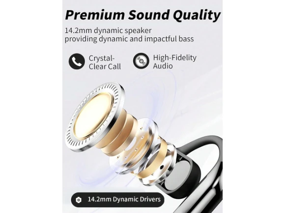 Open-Ear Headphones with Ear Hooks — Wireless Earbuds, TUKO