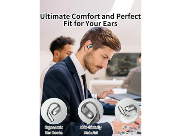 Open-Ear Headphones with Ear Hooks — Wireless Earbuds, TUKO
