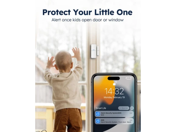 WiFi door alarm system, 8-piece set — Starter Kit, upergo