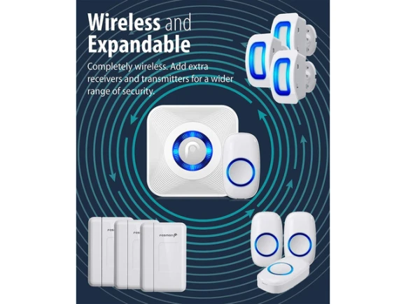 Wireless driveway alarm chime — Motion Sensor, Fosmon