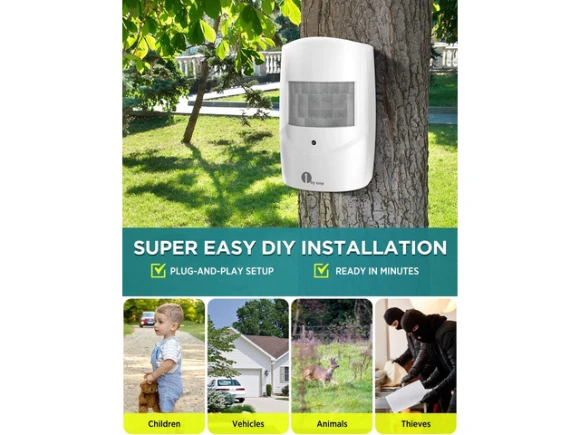 Wireless driveway alarm — Motion Sensor, 1byone
