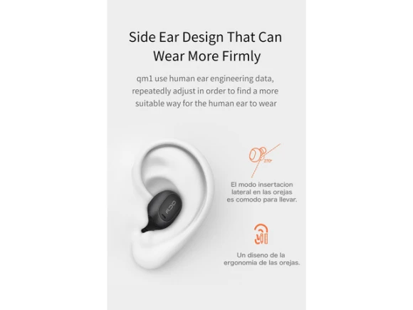 Wireless Mono Earphone, Black — Wireless Earbuds, QCY