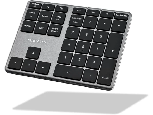 Bluetooth Number Pad Aluminum Numeric Keypad — Bluetooth Keyboard, Macally
