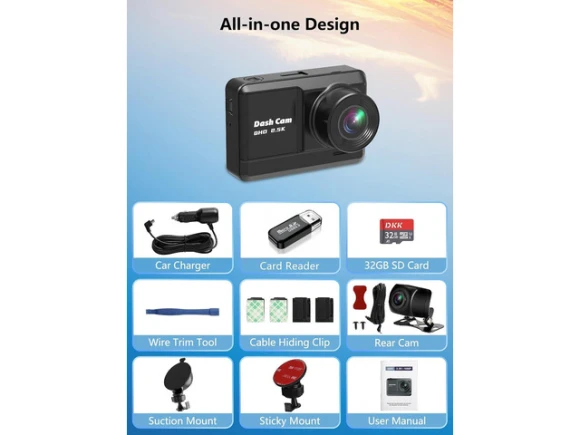 Front and Rear Dash Camera with 32GB SD Card — Dash Cam, ilepo