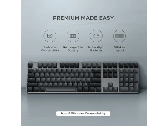 Full-Size Mechanical Keyboard — Bluetooth Keyboard, Satechi
