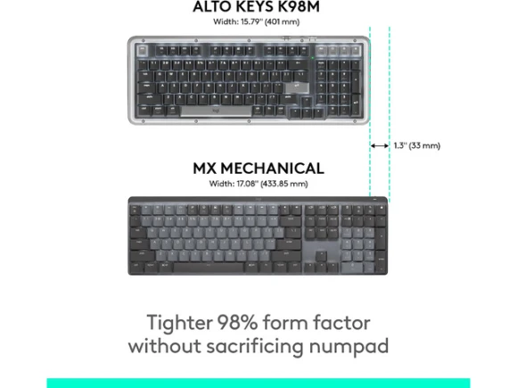 Graphite Wireless Mechanical Keyboard — Bluetooth Keyboard, Alto Keys