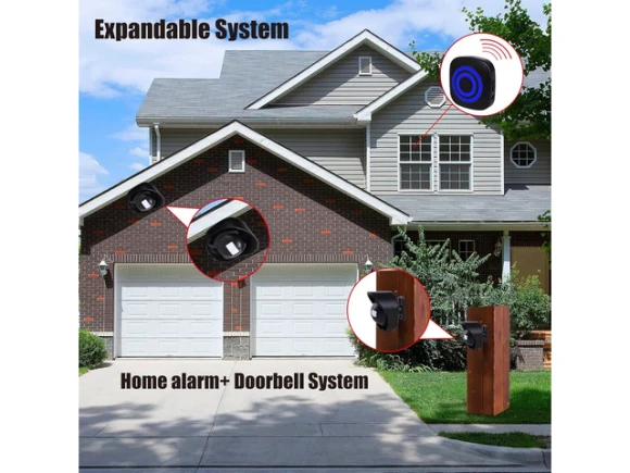 Wireless Driveway Alarm with Outdoor Motion Sensor — Motion Sensor, upergo